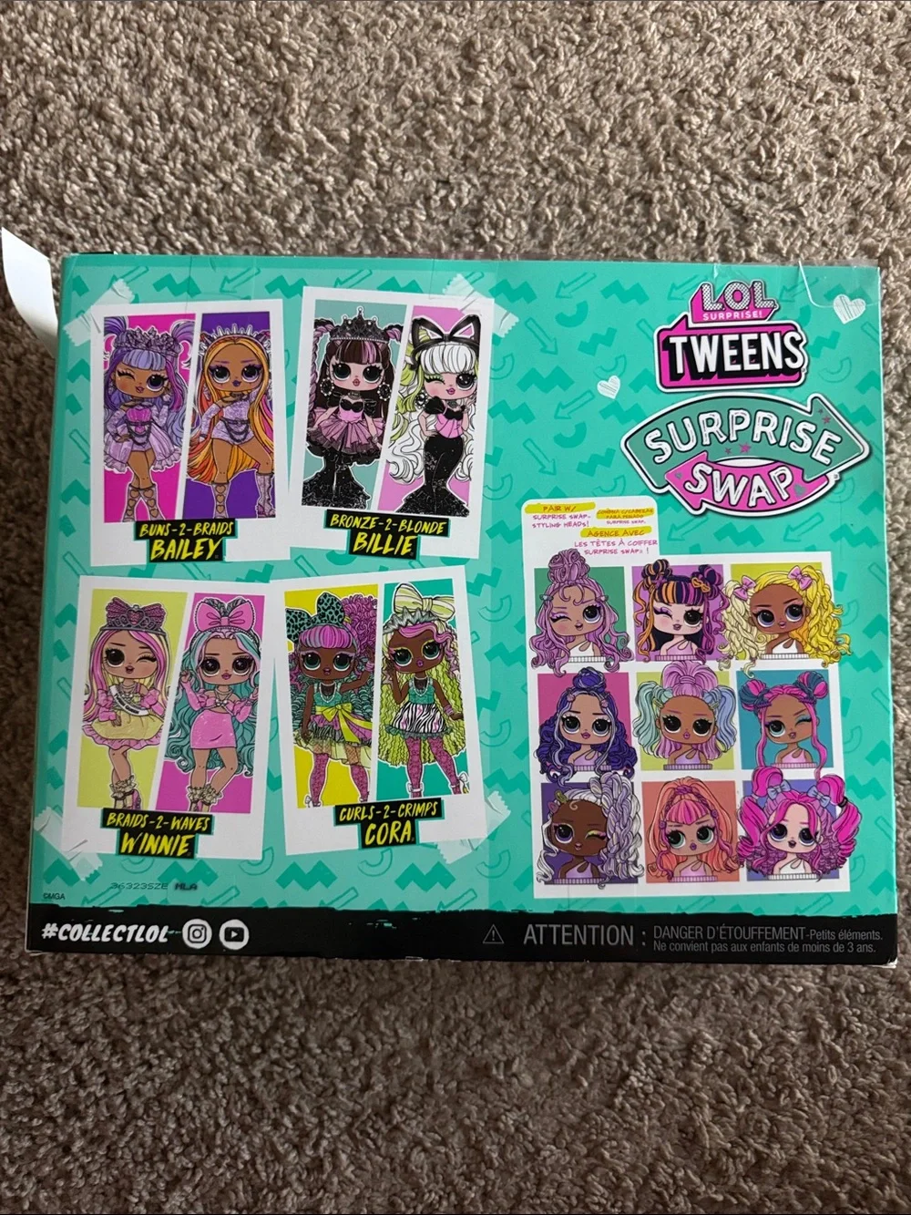 L.O.L. Surprise! Tweens Swap Doll Set - Pink, Turquoise & Yellow